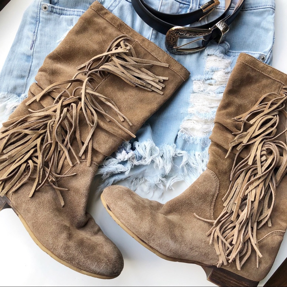 Kenneth Cole Hi-King Fringe Boots